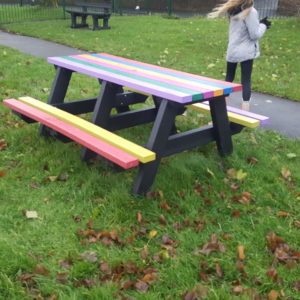 Bright Colours Picnic Table